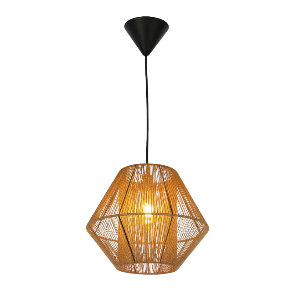 Natural Jute Light Shade Pendant Ceiling Light - D300mm