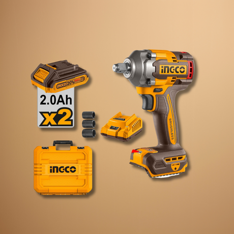 Ingco 20V Lithium-Ion Cordless Impact Wrench with Brushless Motor – CIWLI2040