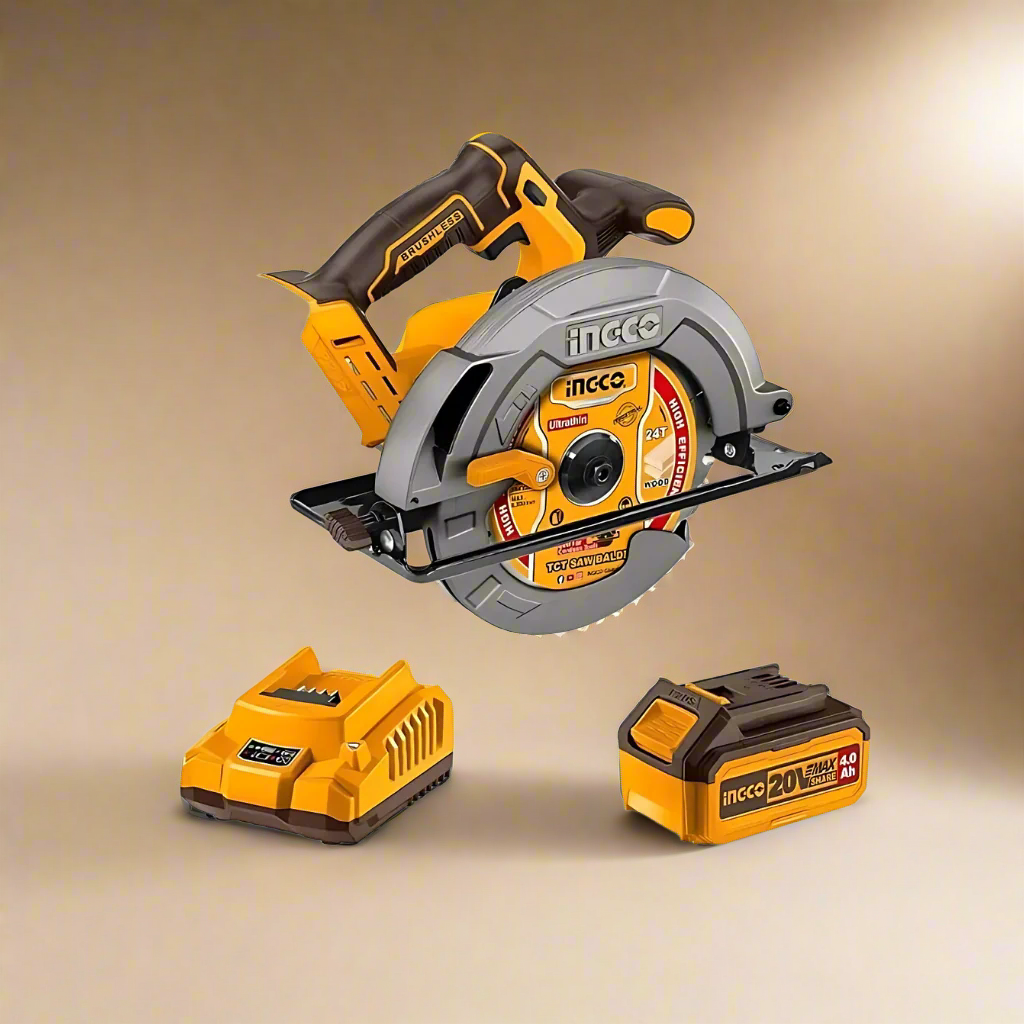 Ingco 7" Cordless Circular Saw 20V with 4.0Ah Battery & Charger – CSLI18511