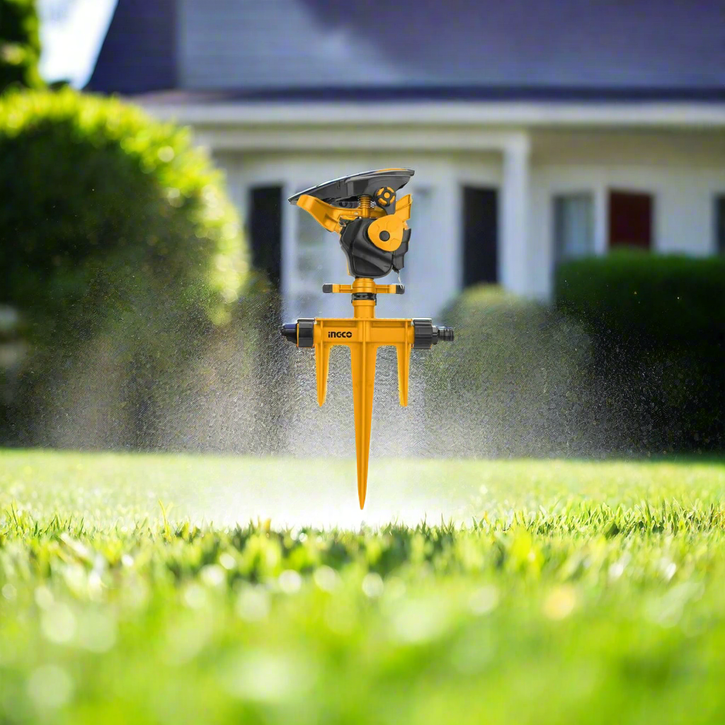 Ingco Plastic Auto Gear Sprinkler 0.75" with 360° Rotary Function – HPS13601