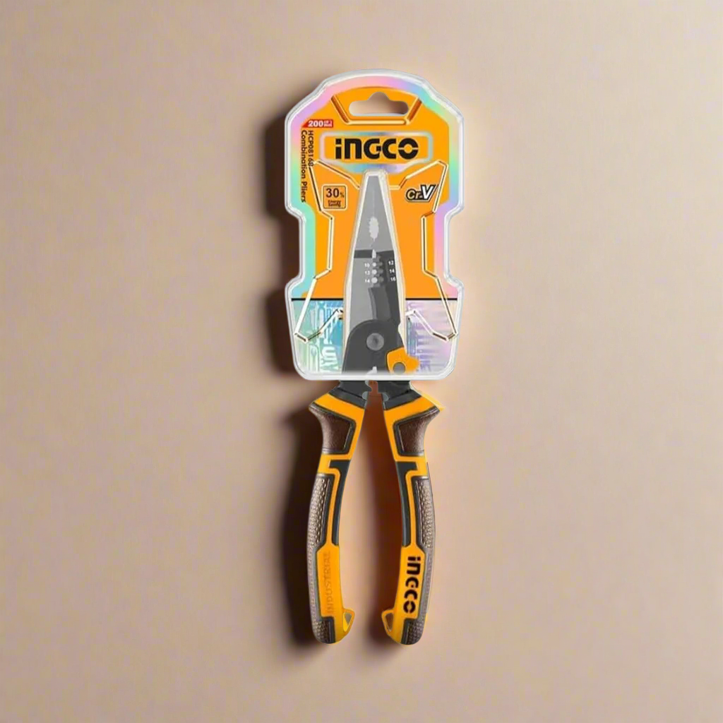 Ingco 8" 6-in-1 Multi-Function Long Nose Plier – HMFLNP28200