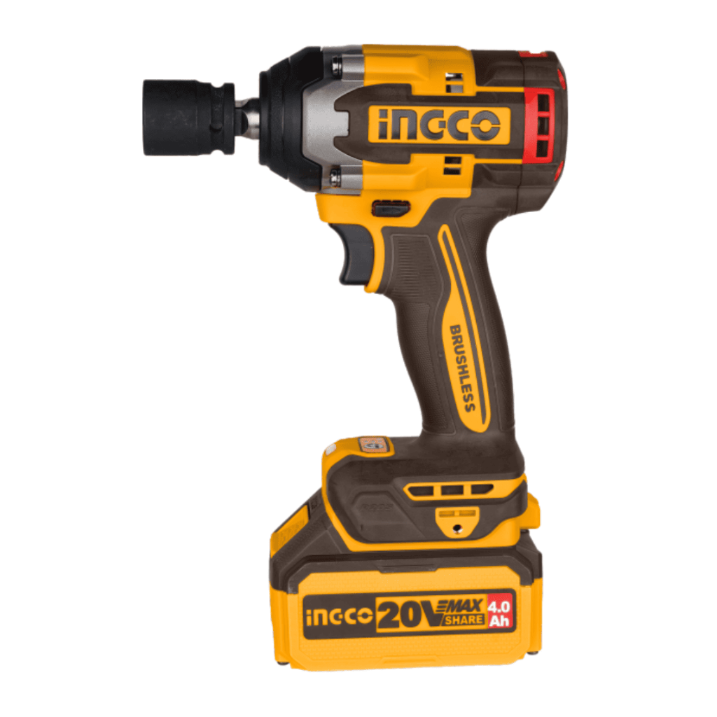 Ingco 1/2" Lithium-Ion Cordless Impact Wrench 500NM with Two 20V 4.0Ah Batteries & Charger - CIWLI2050
