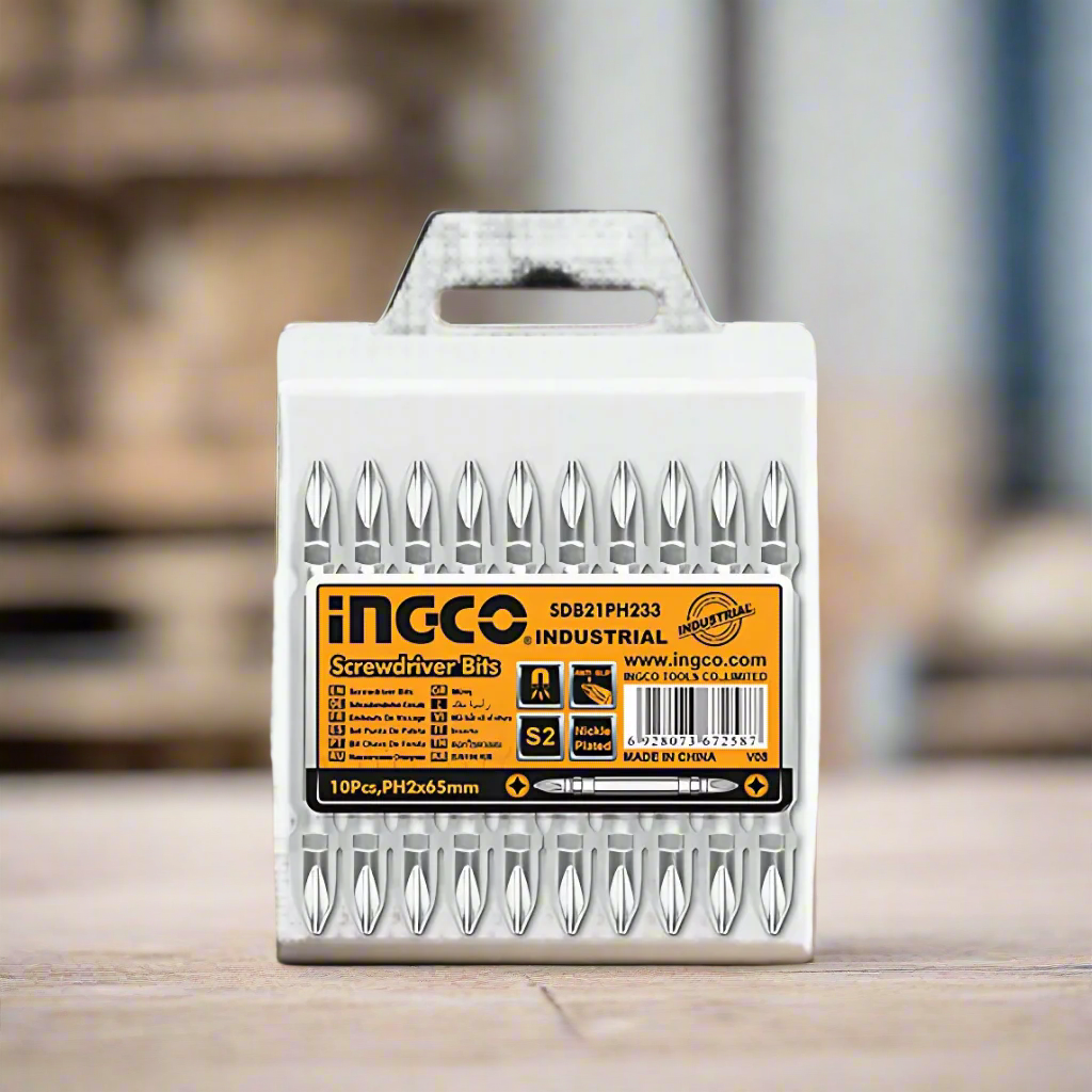 Ingco 10-Piece Double-End Screwdriver Bit Set 65mm – SDB21PH233