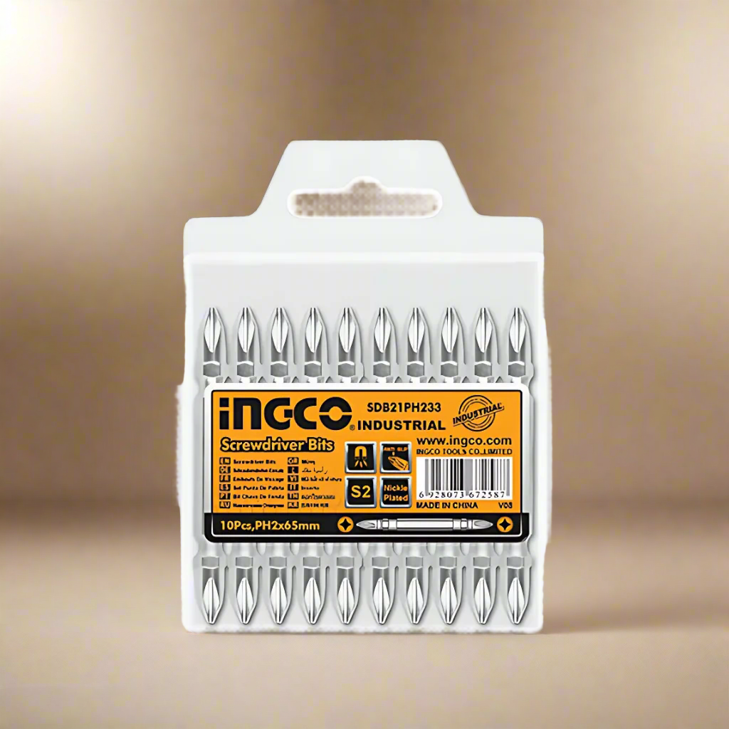 Ingco 10-Piece Double-End Screwdriver Bit Set 65mm – SDB21PH233