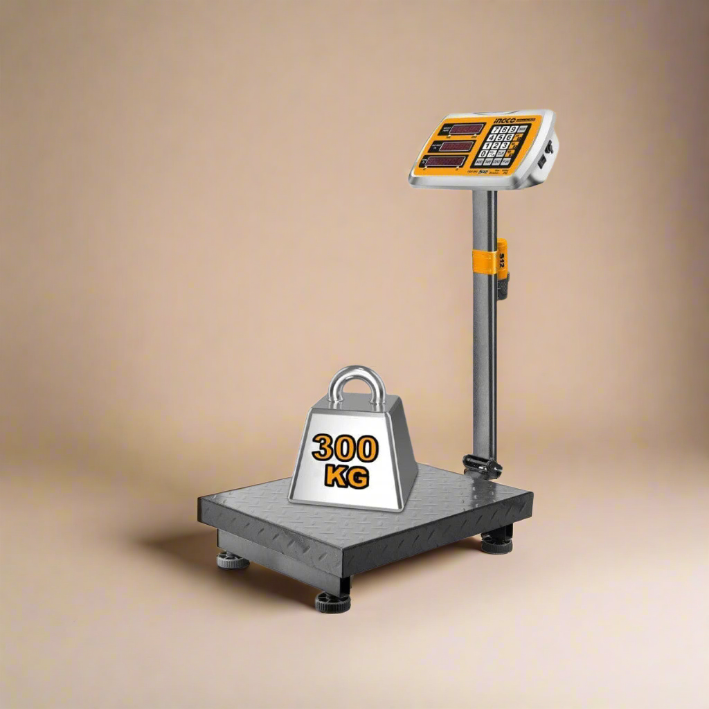 Ingco Cordless 300kg Lithium-Ion Scale with 12V 1.5Ah Battery - CES1303