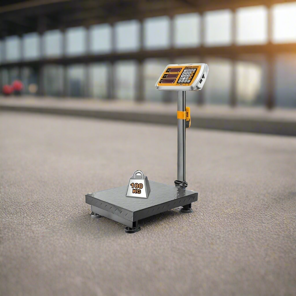 Ingco Cordless 100kg Lithium-Ion Scale with 12V 1.5Ah Battery – CES1302