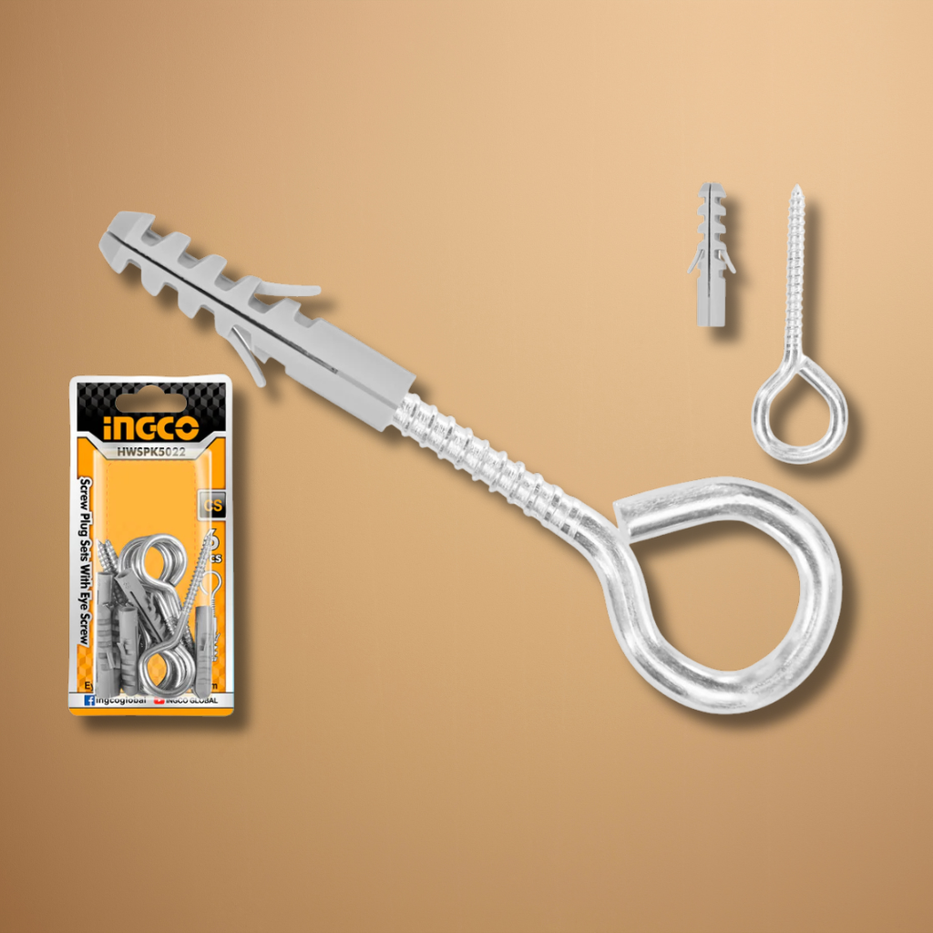 Ingco 6 Pieces Screw Plug Sets With Eye Screw - HWSPK5022