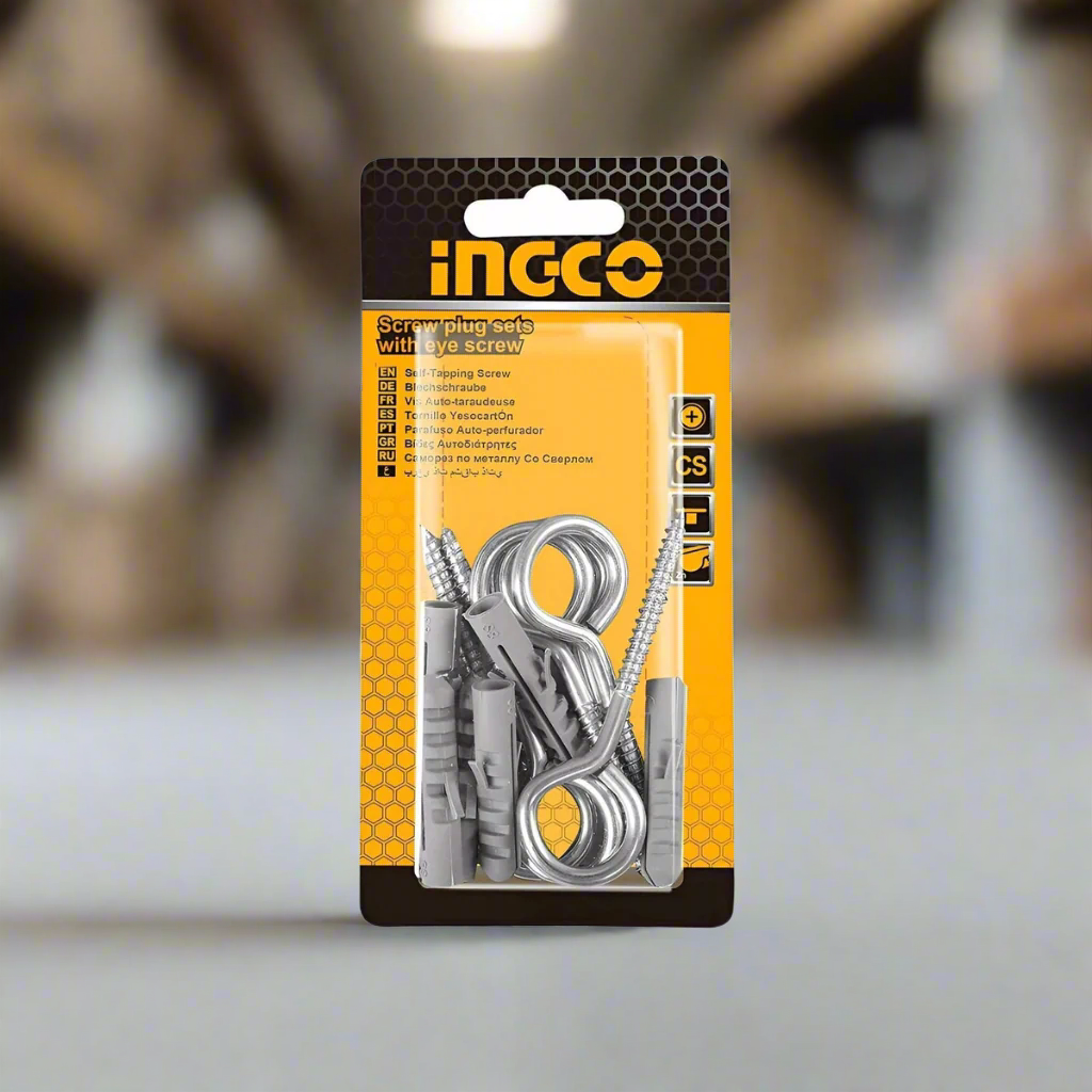 Ingco 6 Pieces Screw Plug Sets With Eye Screw - HWSPK5022
