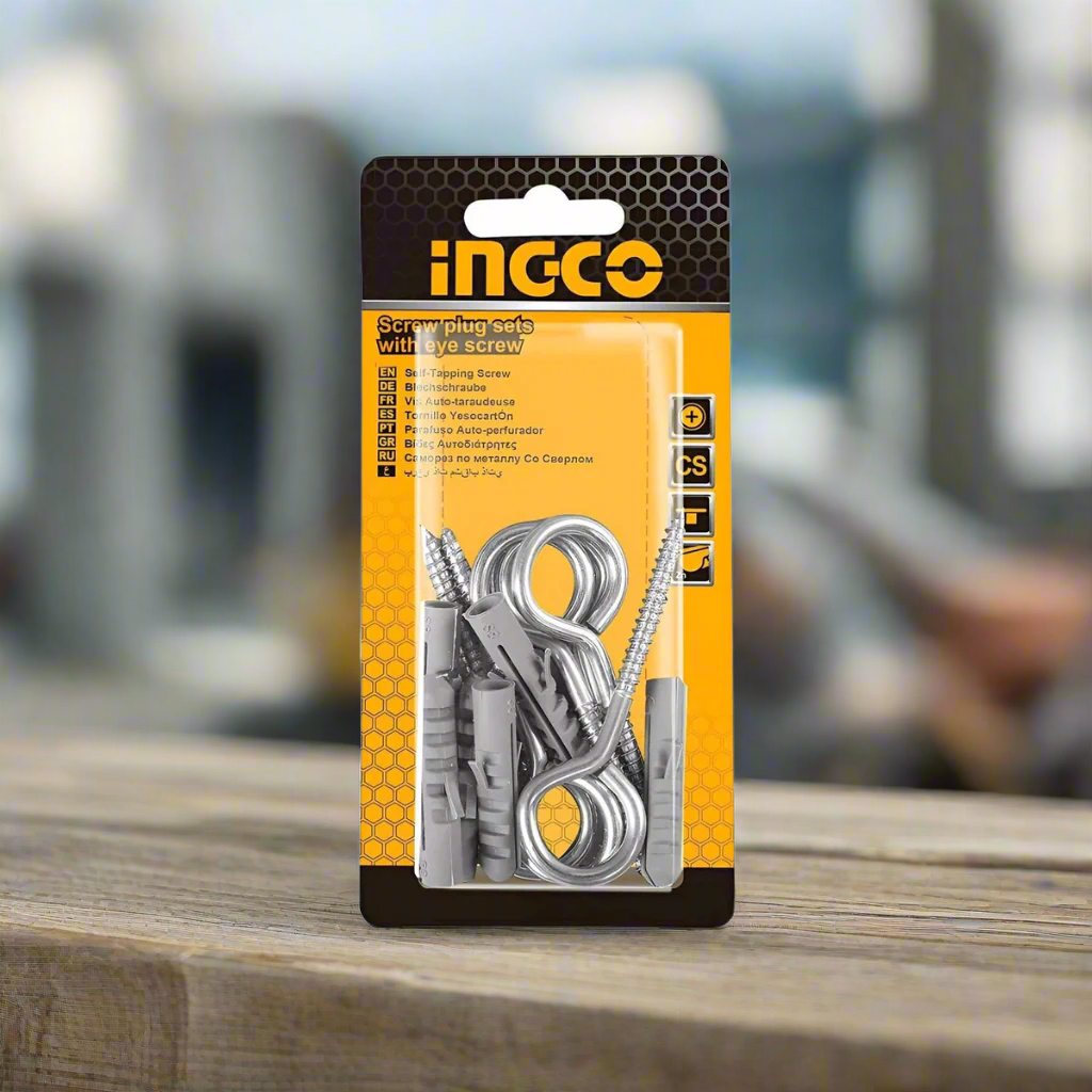 Ingco 6 Pieces Screw Plug Sets With Eye Screw - HWSPK5022