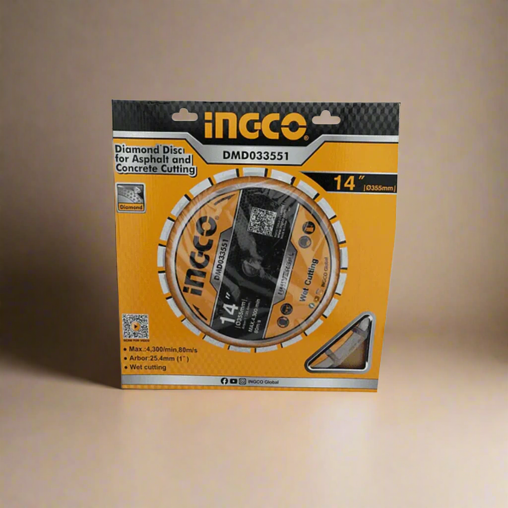 Ingco 14" Diamond Cutting Disc for Asphalt & Concrete – DMD033551