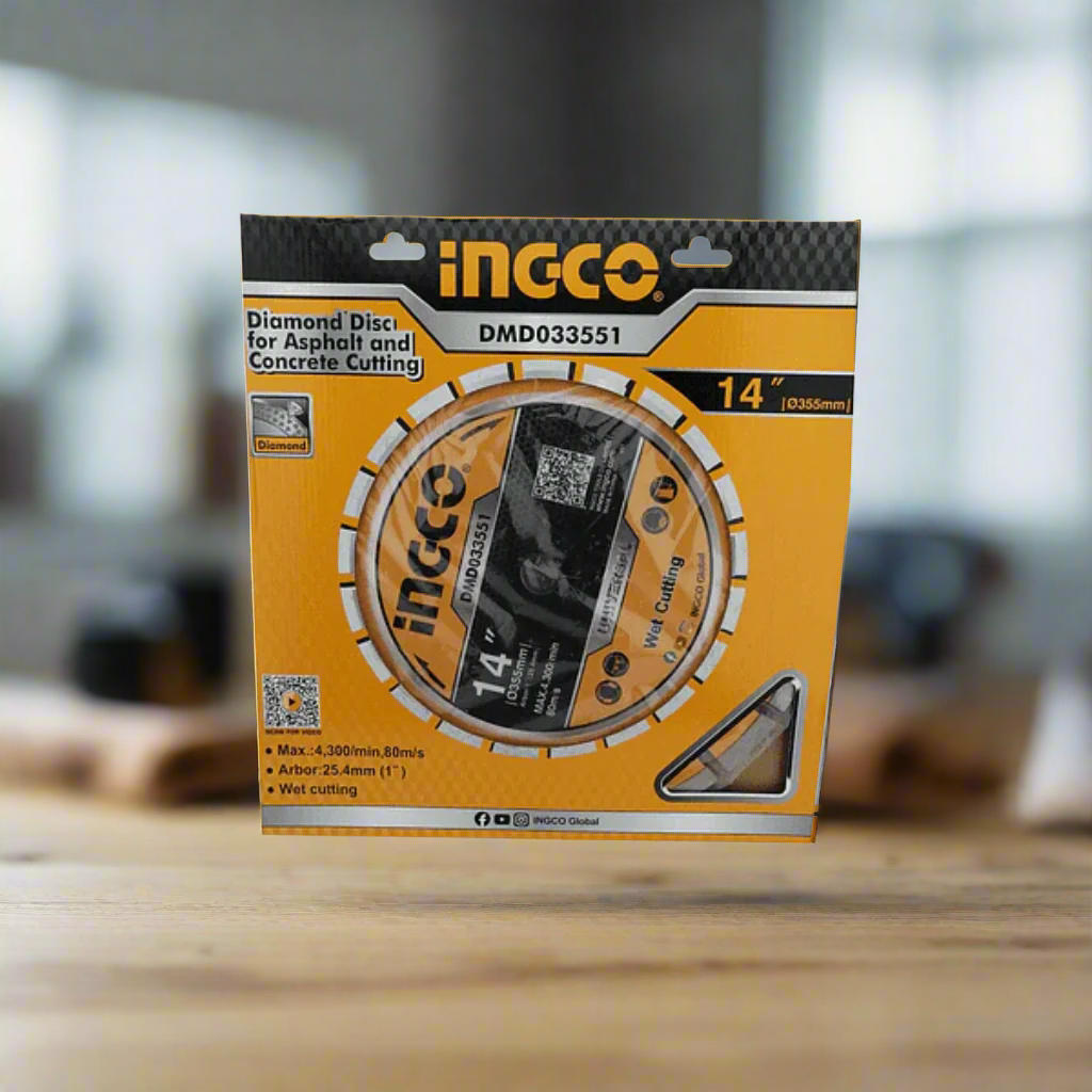 Ingco 14" Diamond Cutting Disc for Asphalt & Concrete – DMD033551