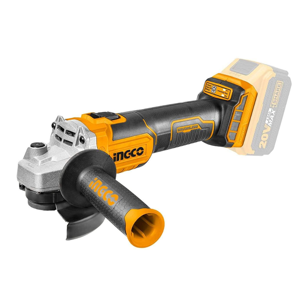 Ingco 4.5" Brushless Lithium-Ion Cordless Angle Grinder 20V – CAGLI211156