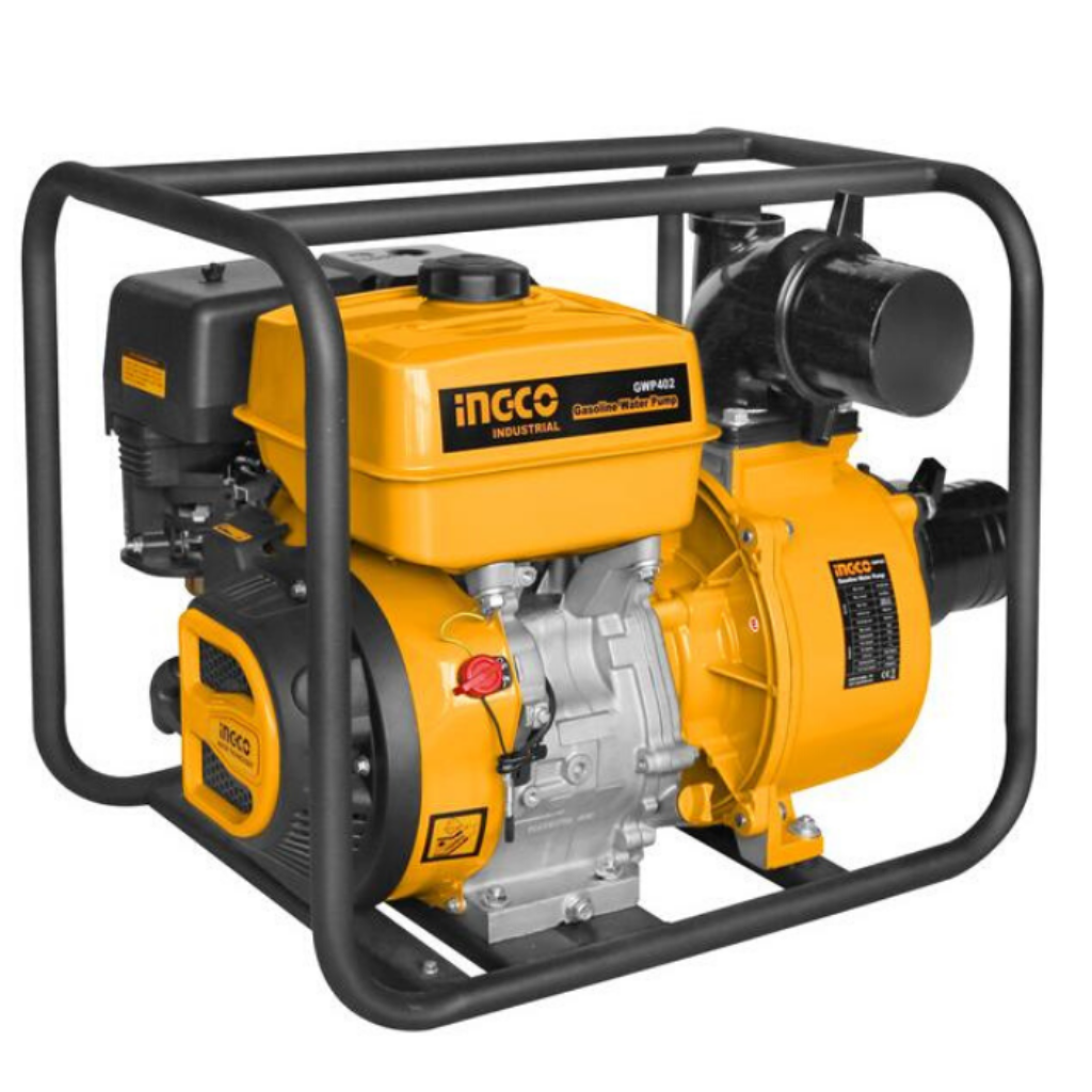 Ingco 4" Gasoline Water Pump with 1500L/min Flow & 9.0HP Engine – GWP402