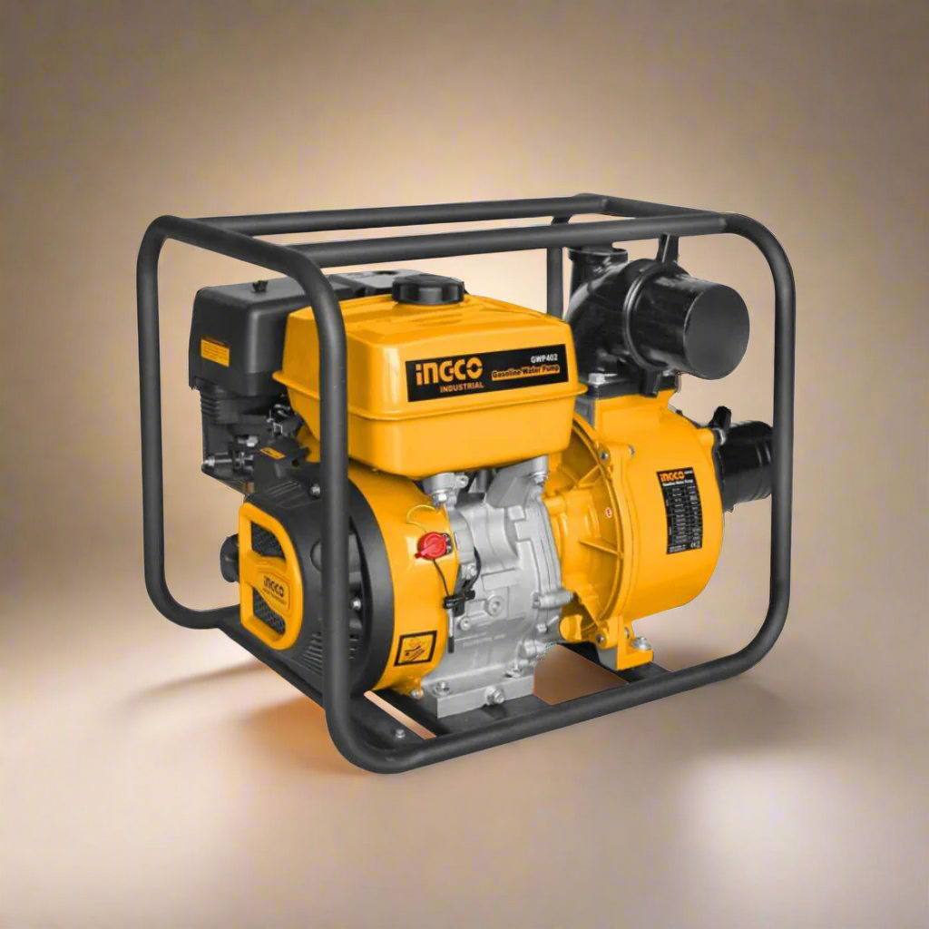 Ingco 4" Gasoline Water Pump with 1500L/min Flow & 9.0HP Engine – GWP402
