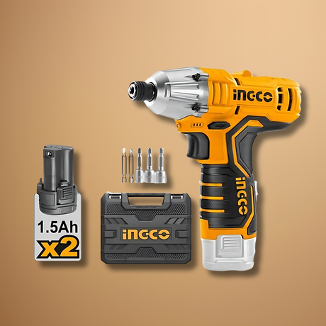 Ingco 12V Lithium-Ion Cordless Impact Driver with 100Nm Torque - CIRLI12015