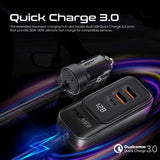 Promate 120W RapidCharge™ Car Charger with Multi-Port Backseat Charging Hub - Gearhub-120W Auto Supply Master