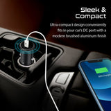 Promate RapidCharge™ Mini Car Charger with 60W Power Delivery & Quick Charge 3.0 - Bullet-PD60 Auto Supply Master