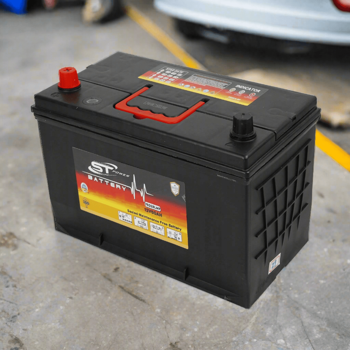 S&T Power Car Battery 12V 80AH DIN - DIN80MF Auto Supply Master