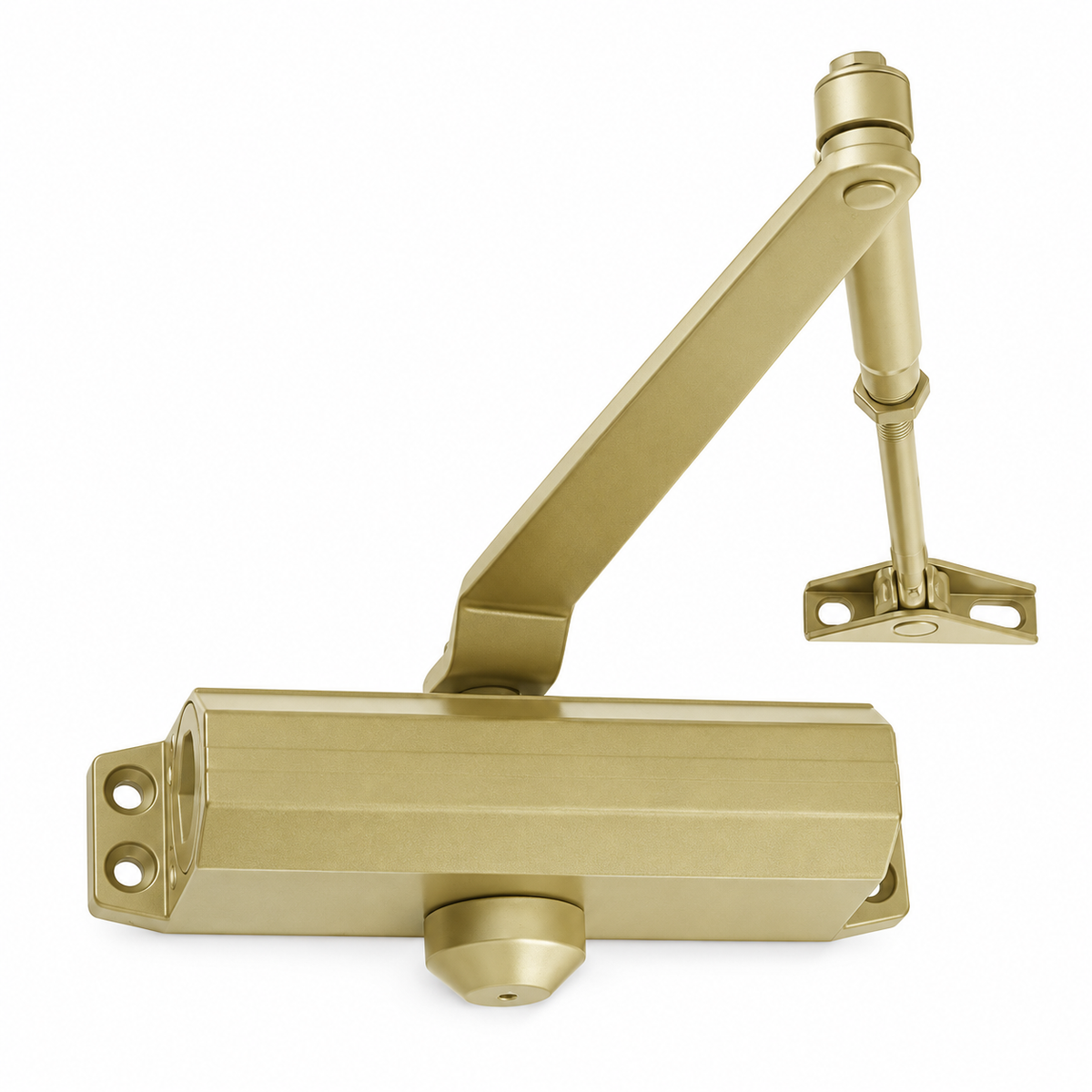 Irona Surface-Mounted Door Closer | Brown - White
