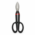 Alpro straight-pattern hand snip with silver blades and black red-accented handles on a white background