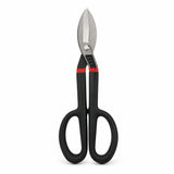 Alpro straight-pattern hand snip with silver blades and black red-accented handles on a white background