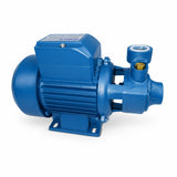 Aqua blue cast-iron peripheral end-suction water pump shown on a clean white background.