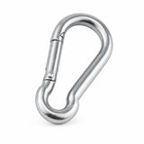 Atlas galvanised steel spring-gate snap hook isolated on a white background