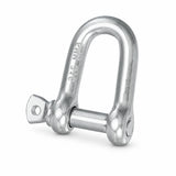 Atlas silver JIS-type D shackle with removable pin isolated on white