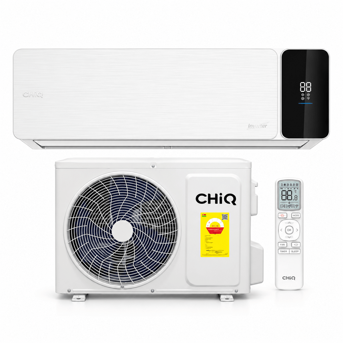Supply Master Chiq EVA Series WiFi Inverter Air Conditioner with UVC Sterilization & Health Filter | 1.5HP, 2.0HP & 2.5HP