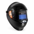Climax 420 True Color auto-darkening welding helmet with blue viewing lens on white background