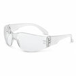Climax CLI-590-I clear wraparound protective safety glasses with transparent frame on a white background