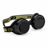 Climax CLI-80 round ocular welding goggles with dual dark lenses and adjustable elastic strap on white background