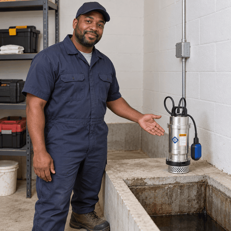Supply Master Comet 1HP Submersible Clean-Water Pump with Float Switch - QXD10-16-0.75 A