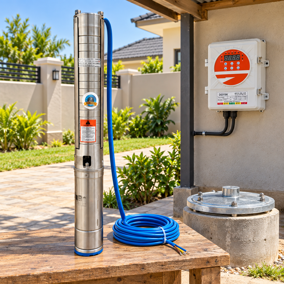 Comet AC/DC Hybrid Solar Deep-Well Submersible Pump Set 4SDS10 Series | 1HP & 1.5HP