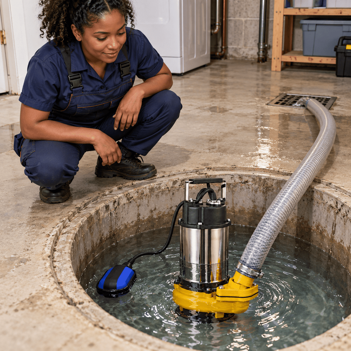 Supply Master Comet Single-Phase Sewage Pump with Float Switch and Unshrouded Impeller | 0.35HP & 0.75HP