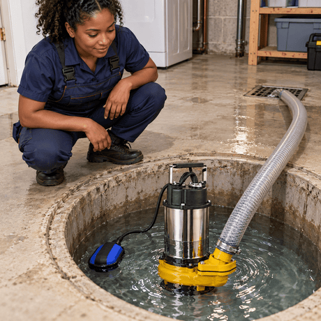 Supply Master Comet Single-Phase Sewage Pump with Float Switch and Unshrouded Impeller | 0.35HP & 0.75HP