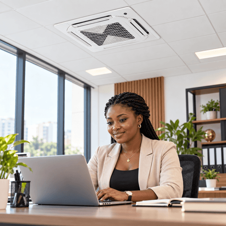 Supply Master Comfee 4-Way Inverter Ceiling Cassette Air Conditioner with WiFi & Wide-Angle Airflow | 2.5HP & 3.5HP