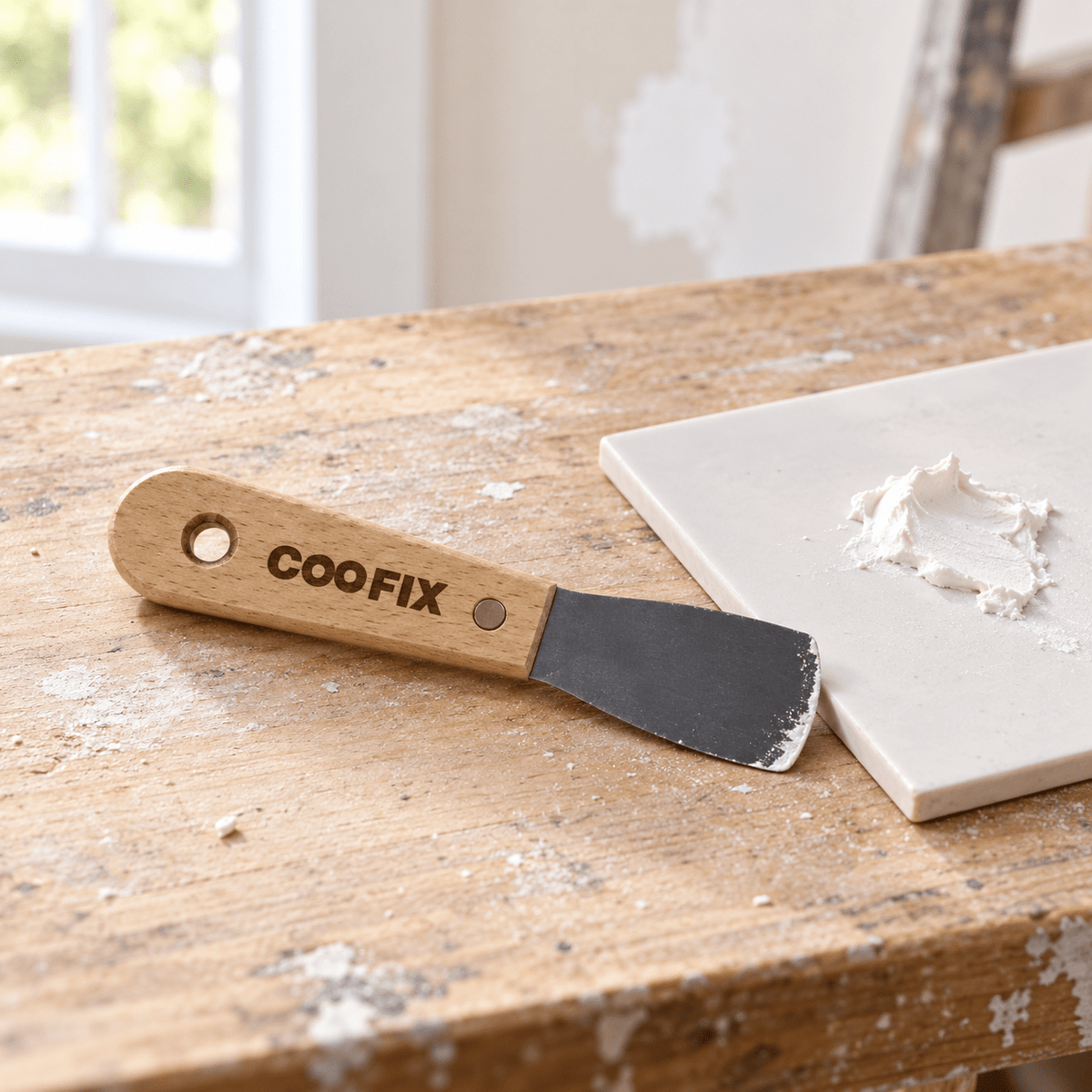 Supply Master Coofix 1.5-inch Wooden-Handle Putty Knife - 27488