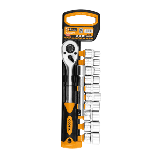 Supply Master Coofix 12-Piece 1/2" Drive Hexagon Socket & Ratchet Tool Set - 27495
