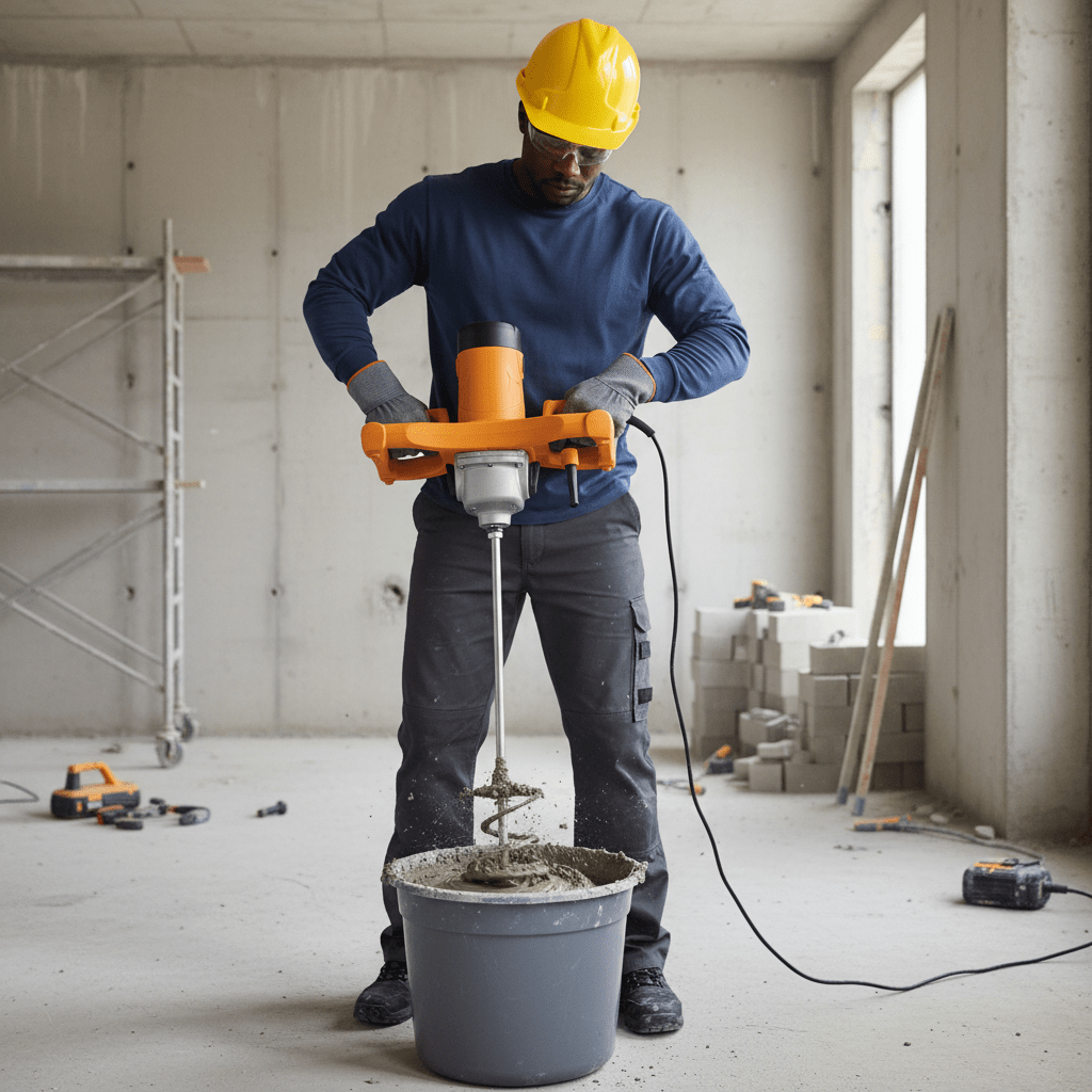 Supply Master Coofix 140mm Electric Paint & Mortar Mixer 1400W with Dual D-Handle Grip - 27367