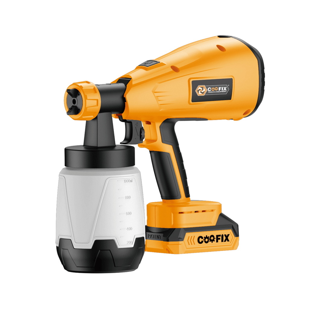 Supply Master Coofix 20V Cordless Spray Gun with 1000ml Paint Reservoir with Battery & Charger - 27459