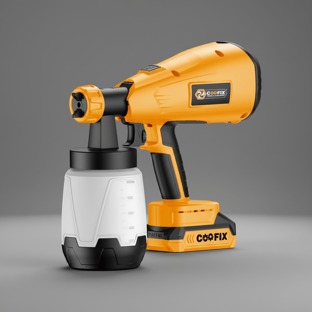 Supply Master Coofix 20V Cordless Spray Gun with 1000ml Paint Reservoir with Battery & Charger - 27459