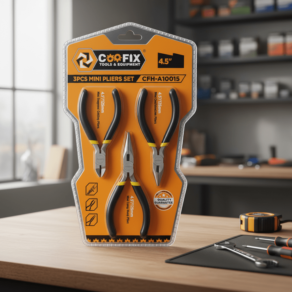 Supply Master Coofix 3-Piece 4.5"/115mm Mini Plier Set - 27503