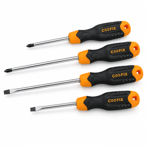 Supply Master Coofix 4-Piece Heavy-Duty Screwdriver Set with Ergonomic Handles - 27505