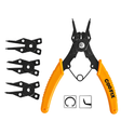 Supply Master Coofix 6" 4-in-1 Circlip Pliers with Interchangeable Straight & Bent Heads - 27585