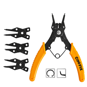 Supply Master Coofix 6" 4-in-1 Circlip Pliers with Interchangeable Straight & Bent Heads - 27585