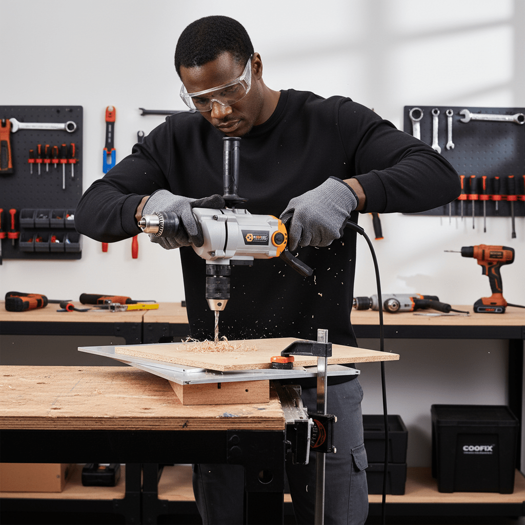 Supply Master Coofix Heavy-Duty Electric Drill 1100W with 16mm Drill Capacity - 27310