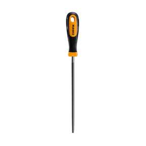 Supply Master Coofix T12 Round Steel File with Two-Colour TPR Handle | 200mm, 250mm & 300mm