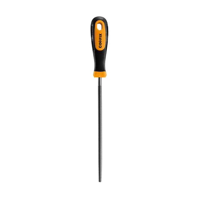 Supply Master Coofix T12 Round Steel File with Two-Colour TPR Handle | 200mm, 250mm & 300mm