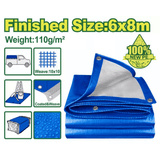Dyllu Paint Tools & Equipment Dyllu 6m x 8m Polyethylene Tarp - DTTQ1868